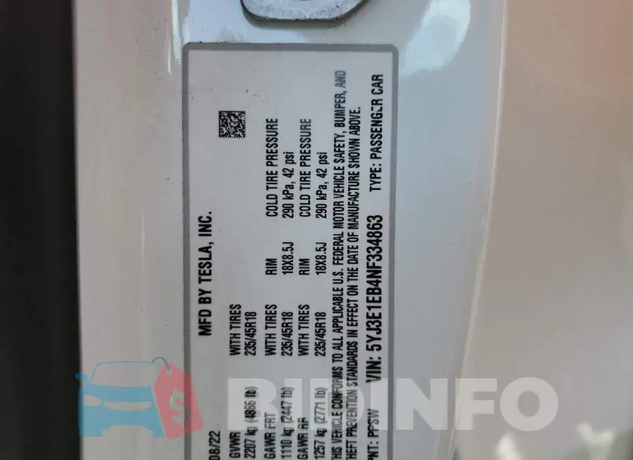 5YJ3E1EB4NF334863 Photo# 13