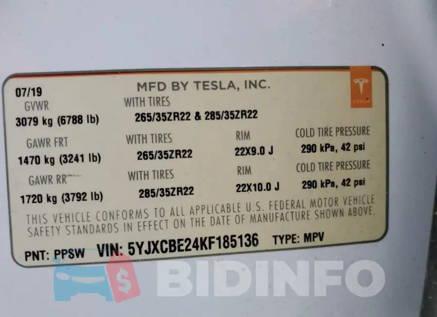 5YJXCBE24KF185136 Photo# 12