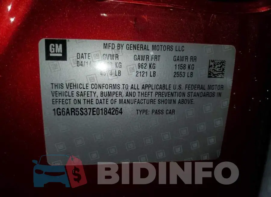 1G6AR5S37E0184264 Photo# 12