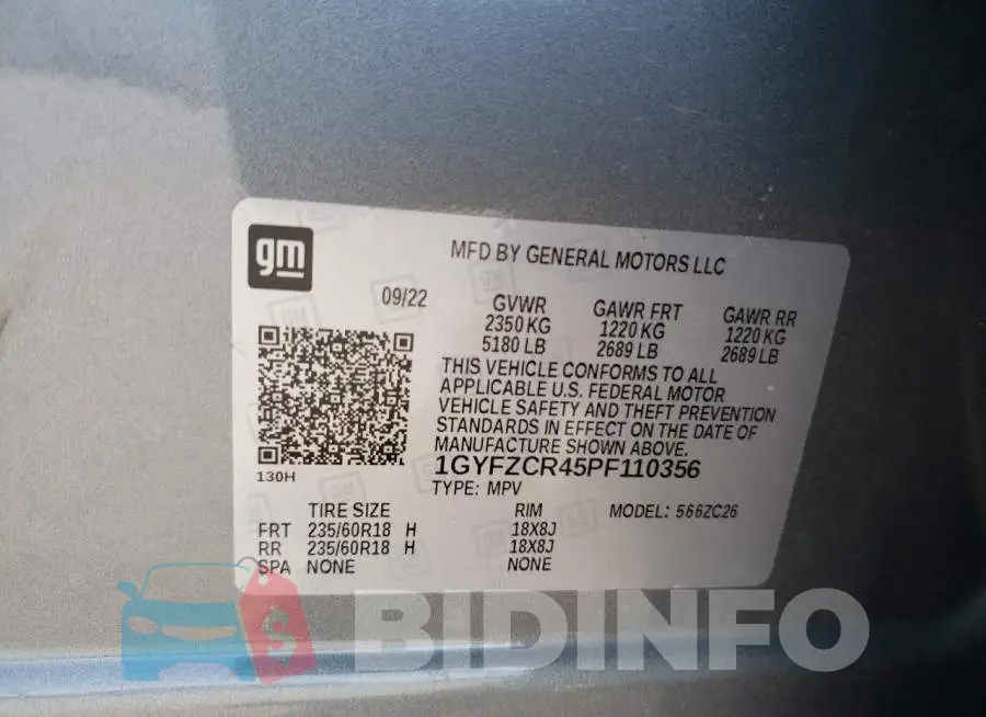 1GYFZCR45PF110356 Photo# 13