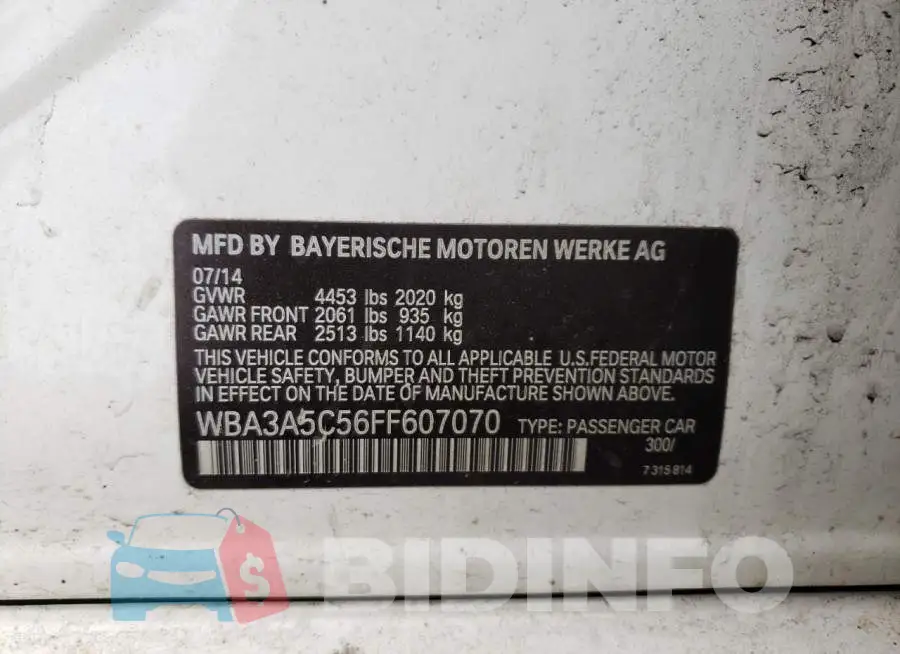 WBA3A5C56FF607070 Photo# 12