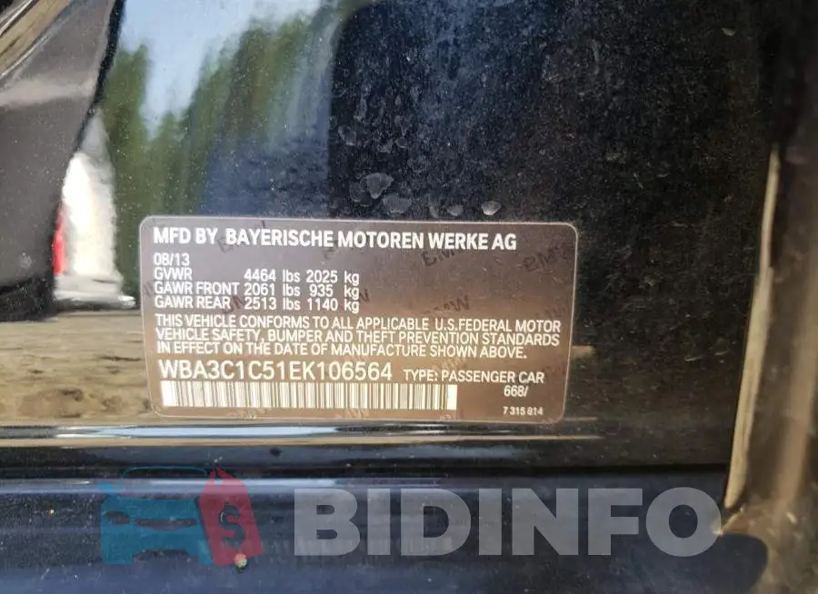 WBA3C1C51EK106564 Photo# 12