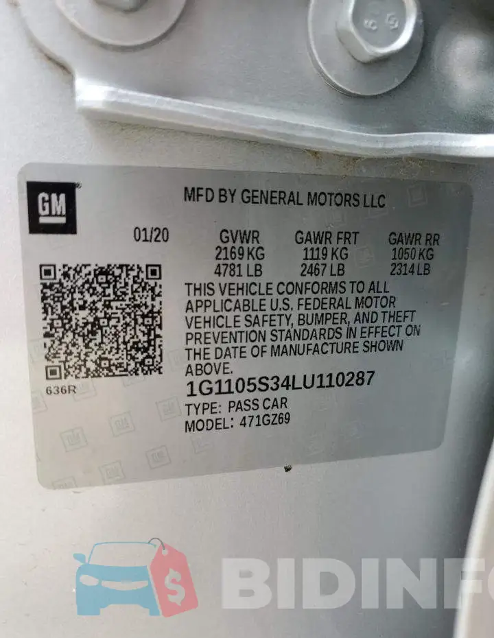 1G1105S34LU110287 Photo# 12