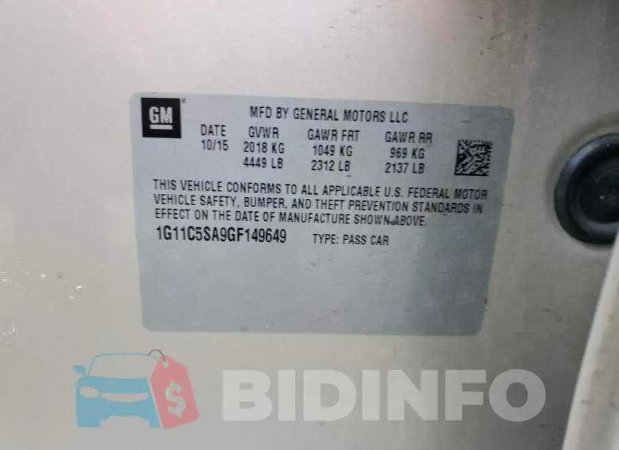 1G11C5SA9GF149649 Photo# 12