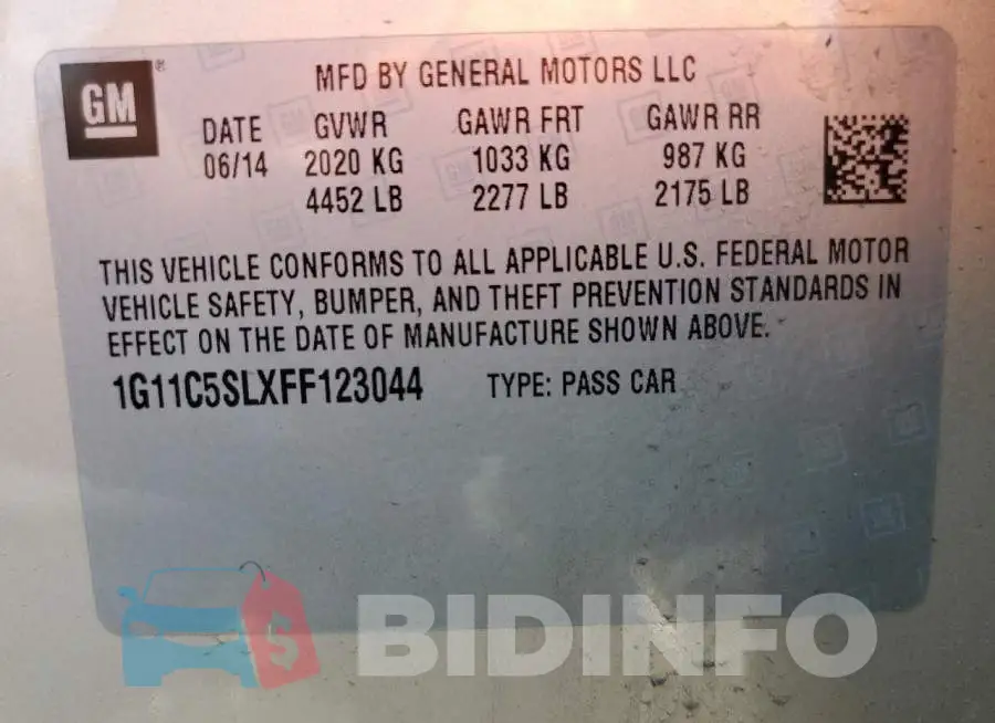 1G11C5SLXFF123044 Photo# 12