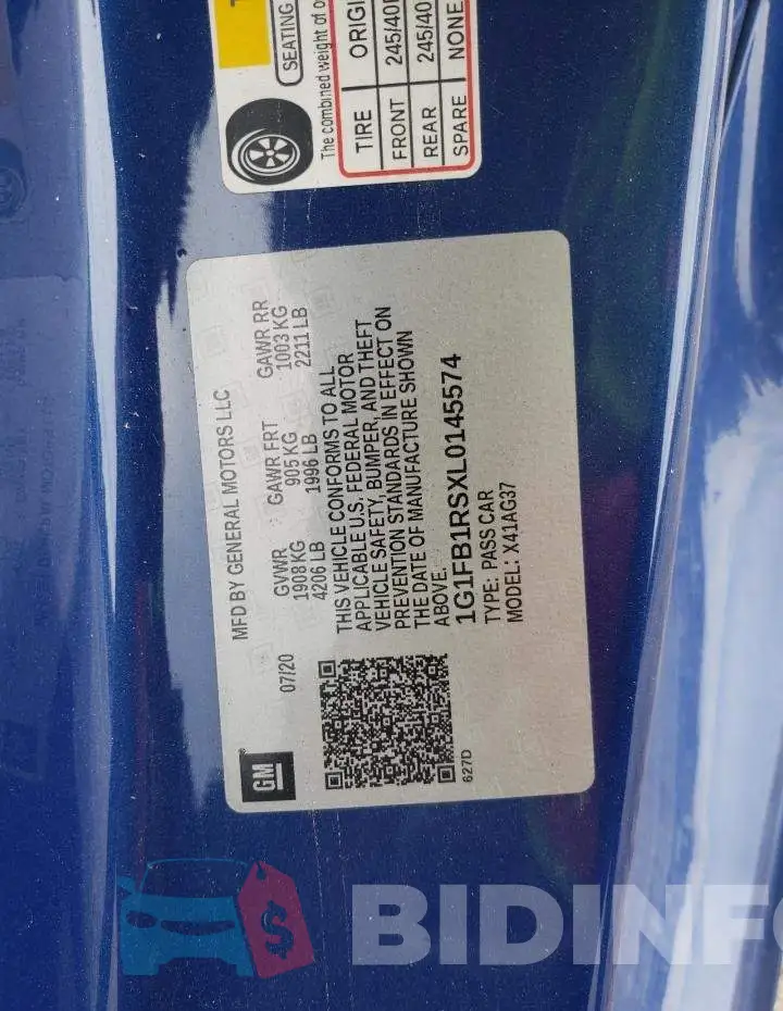 1G1FB1RSXL0145574 Photo# 12