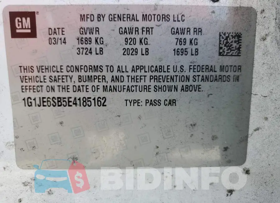 1G1JE6SB5E4185162 Photo# 12