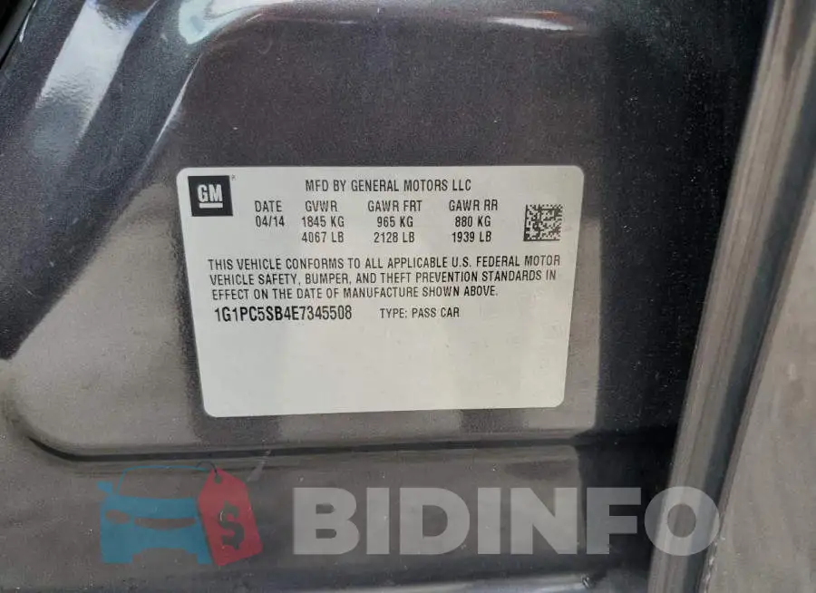 1G1PC5SB4E7345508 Photo# 13