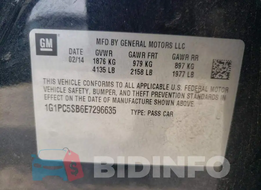 1G1PC5SB6E7296635 Photo# 12