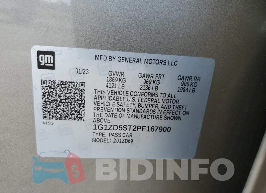 1G1ZD5ST2PF167900 Photo# 12