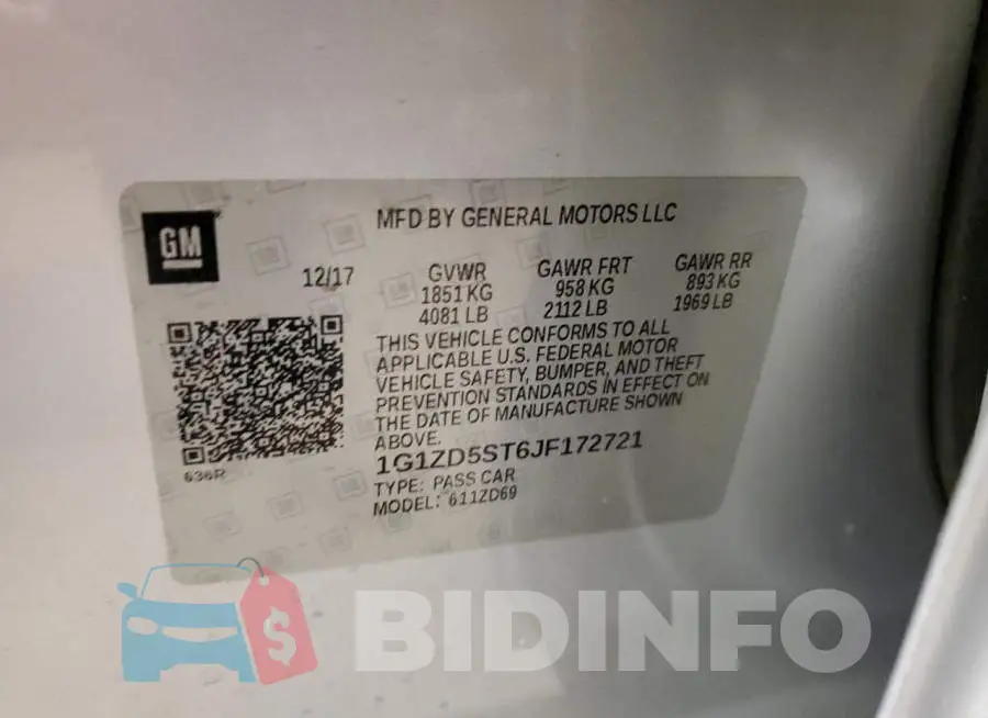 1G1ZD5ST6JF172721 Photo# 12