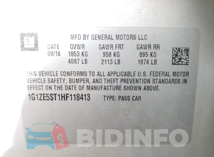 1G1ZE5ST1HF118413 Photo# 10