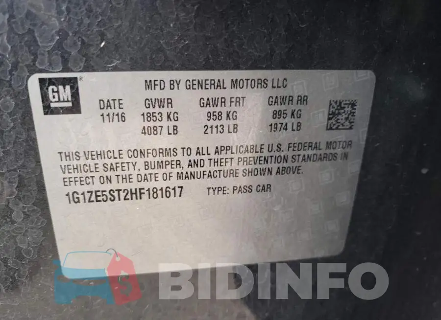 1G1ZE5ST2HF181617 Photo# 12