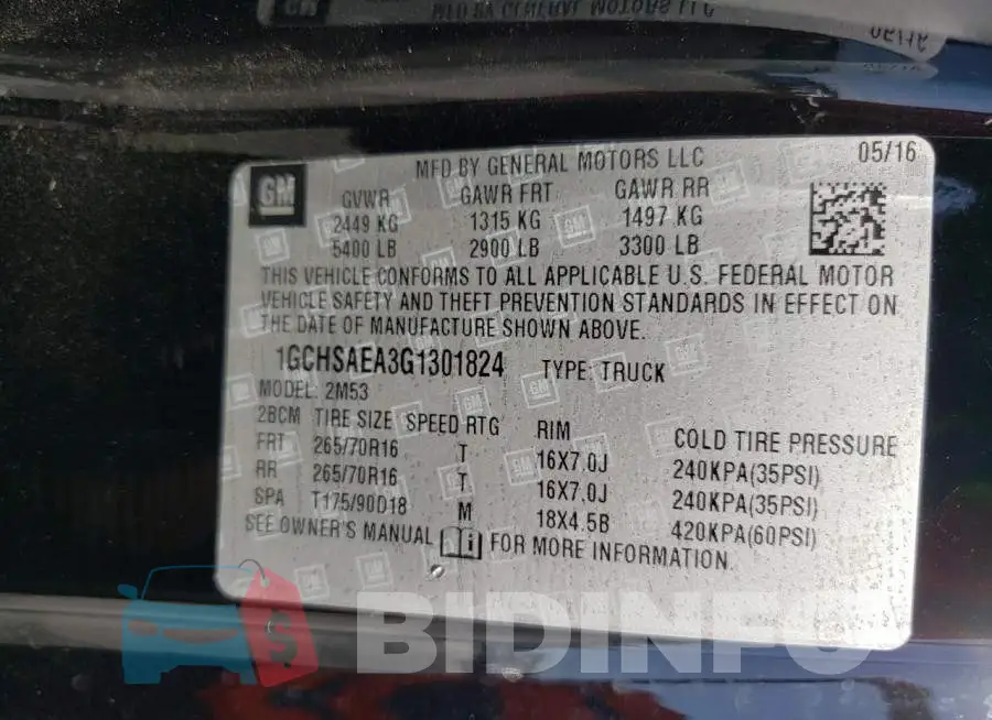 1GCHSAEA3G1301824 Photo# 12