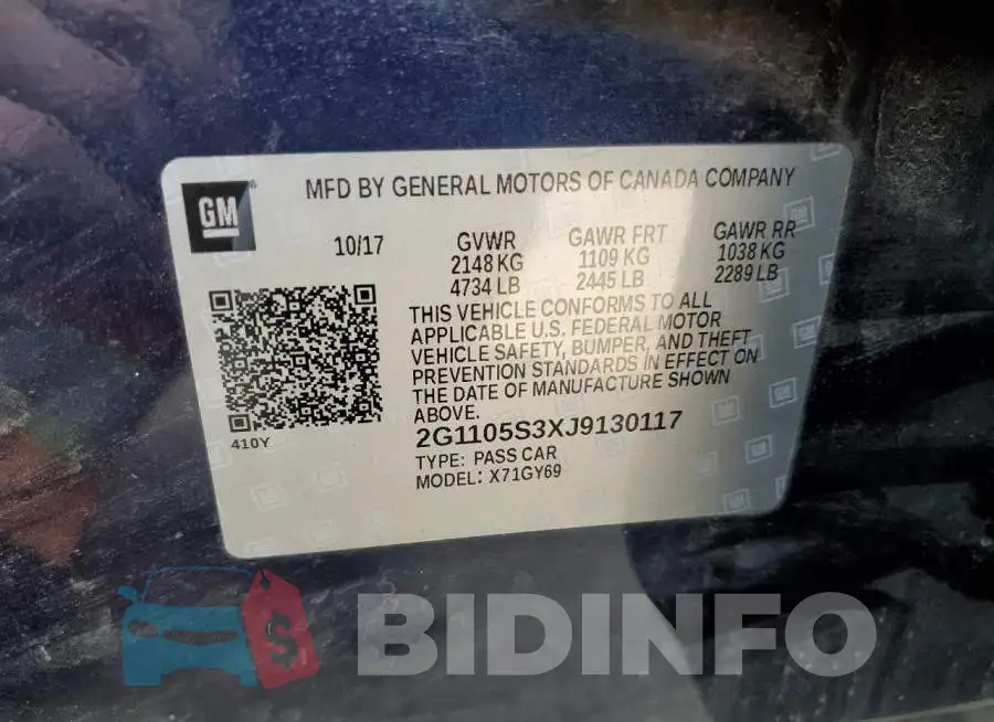 2G1105S3XJ9130117 Photo# 13