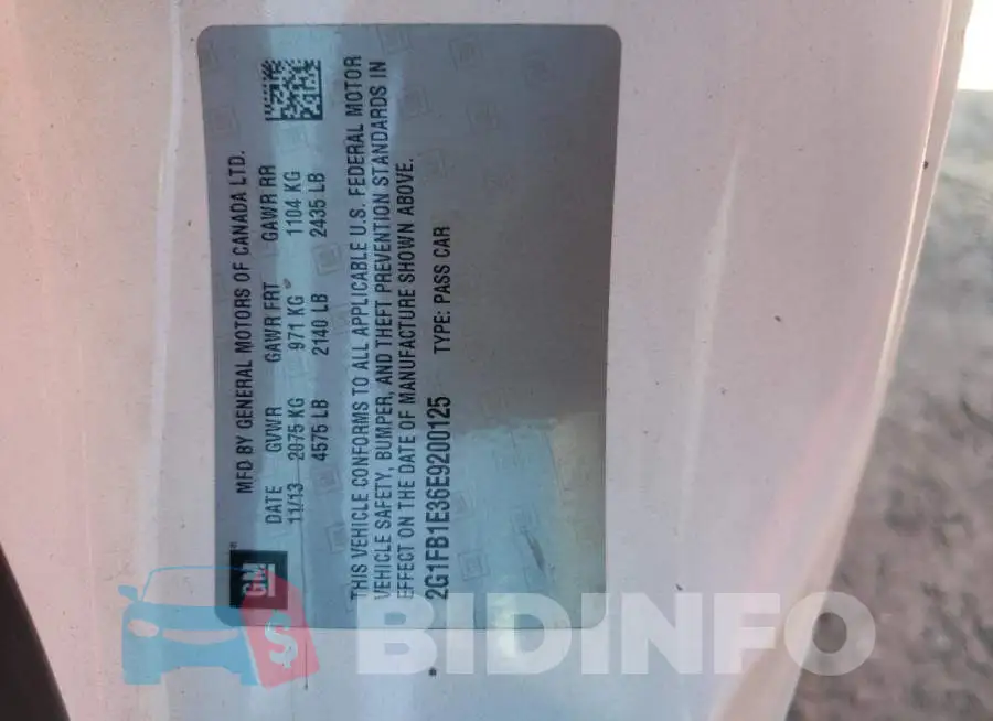 2G1FB1E36E9200125 Photo# 13