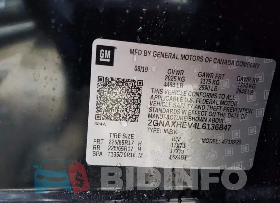 2GNAXHEV4L6136847 Photo# 10