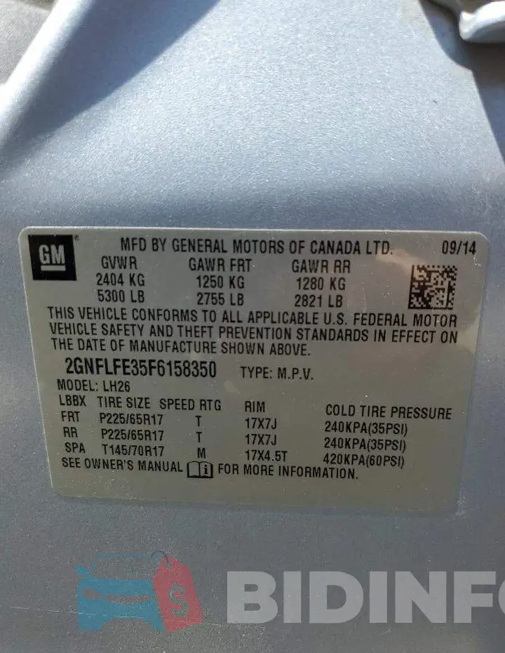 2GNFLFE35F6158350 Photo# 13