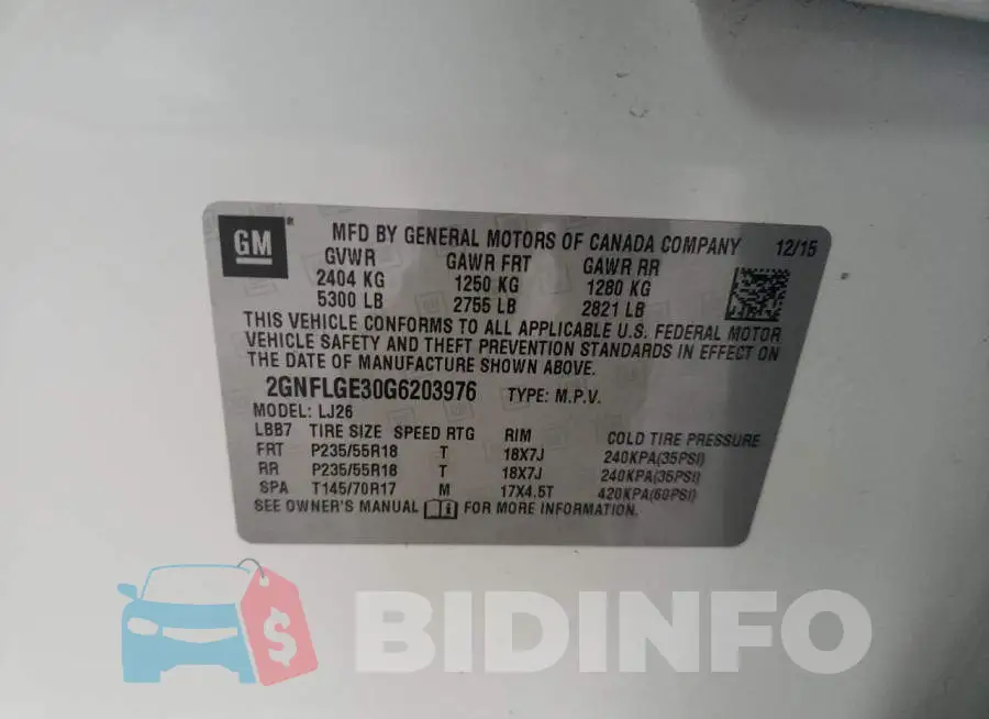 2GNFLGE30G6203976 Photo# 13
