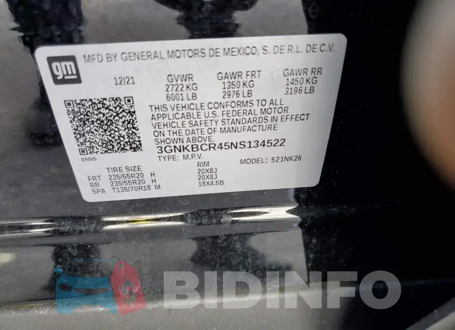 3GNKBCR45NS134522 Photo# 14