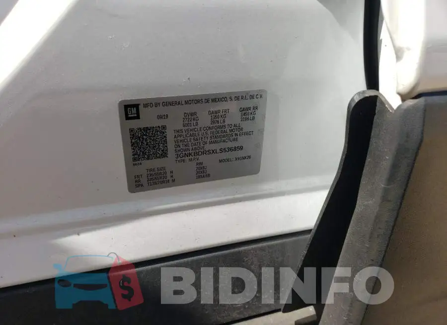 3GNKBDRSXLS536859 Photo# 13