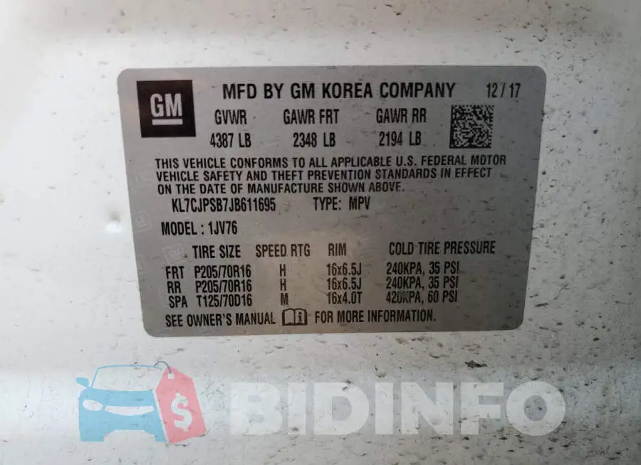 KL7CJPSB7JB611695 Photo# 12
