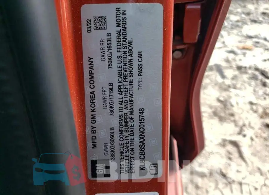 KL8CB6SAXNC015748 Photo# 12