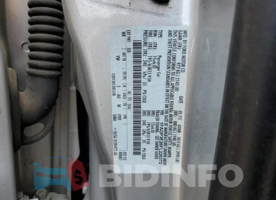 1FADP3E26FL226372 Photo# 12