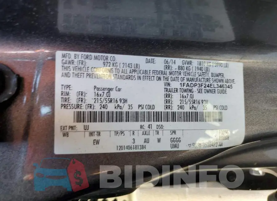 1FADP3F24EL346345 Photo# 12