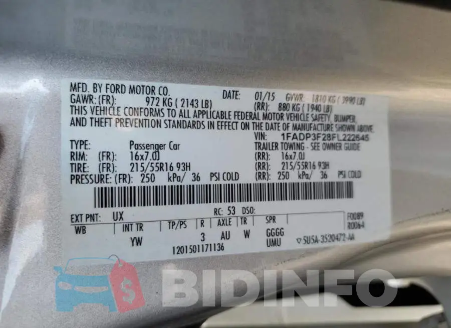 1FADP3F28FL222645 Photo# 12