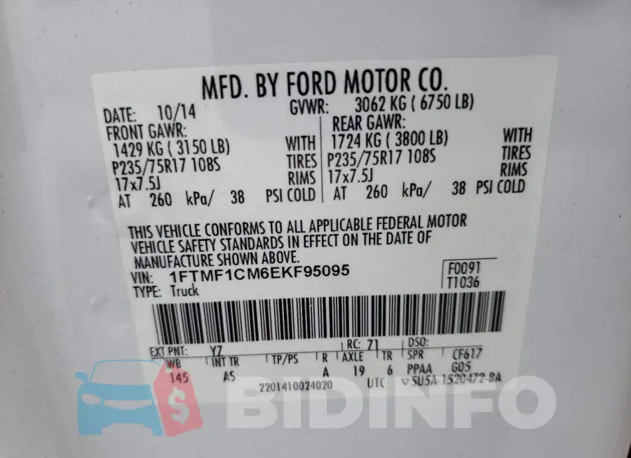 1FTMF1CM6EKF95095 Photo# 12
