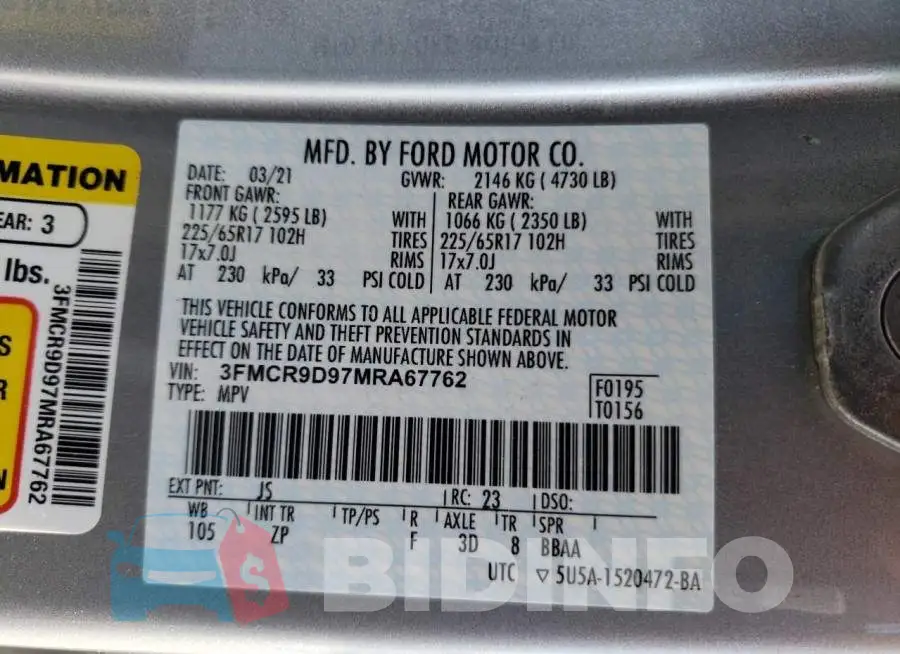3FMCR9D97MRA67762 Photo# 13