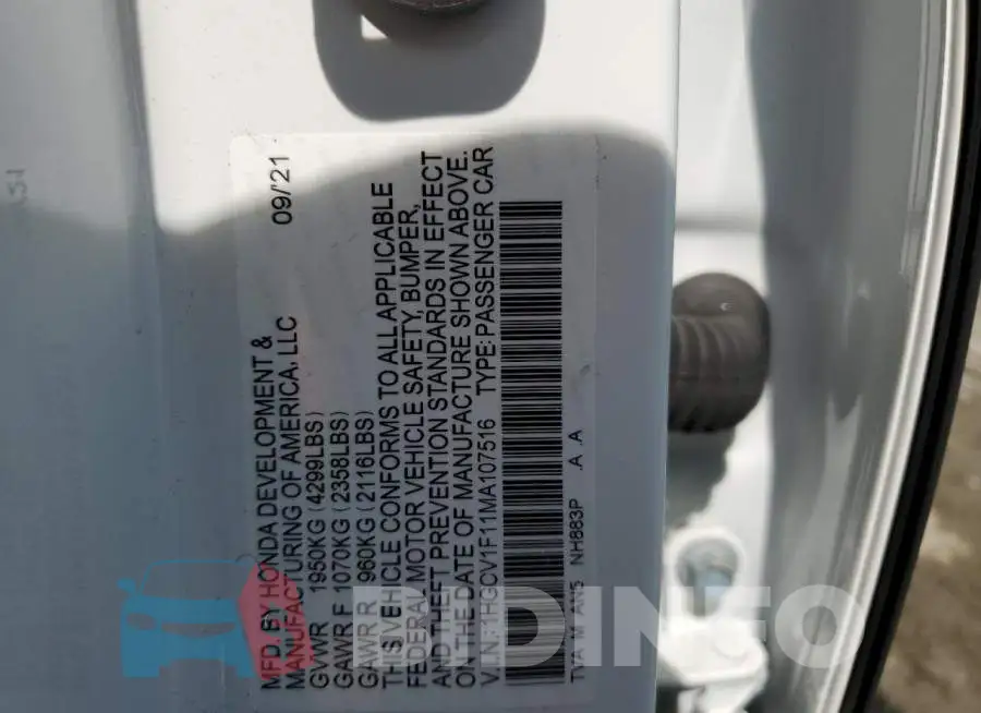 1HGCV1F11MA107516 Photo# 13