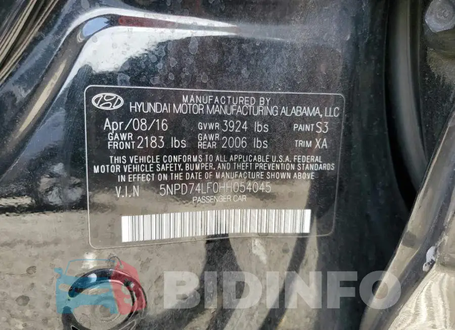 5NPD74LF0HH054045 Photo# 12