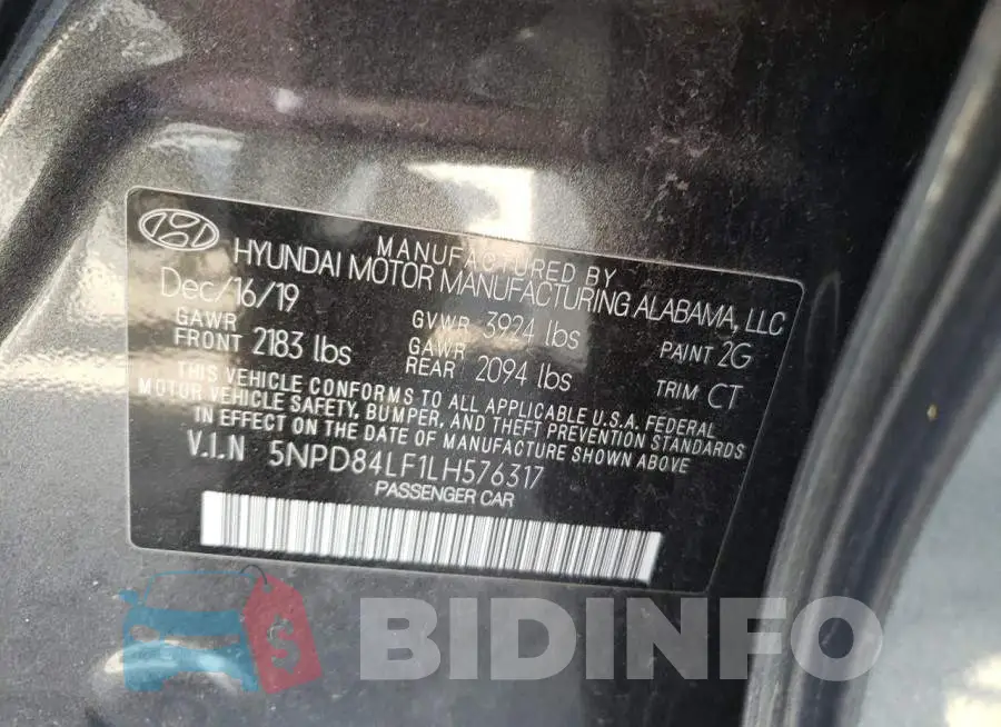 5NPD84LF1LH576317 Photo# 13