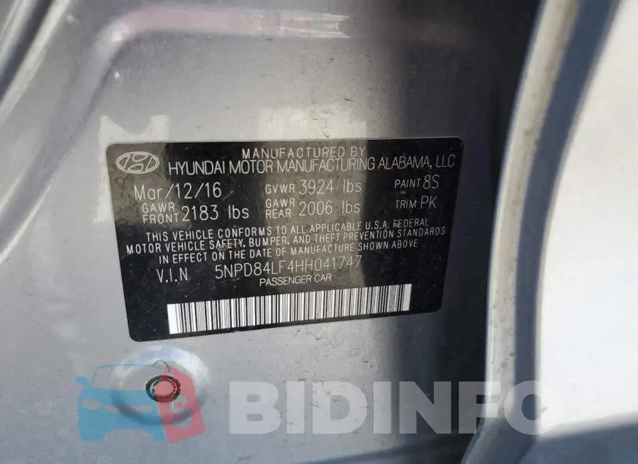 5NPD84LF4HH041747 Photo# 12