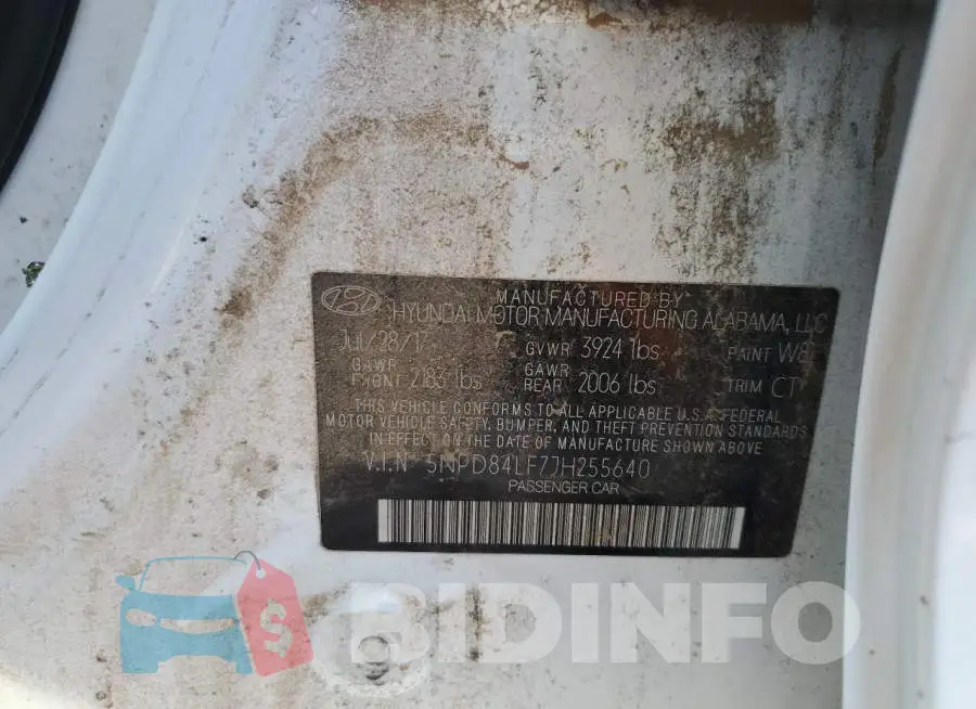 5NPD84LF7JH255640 Photo# 12