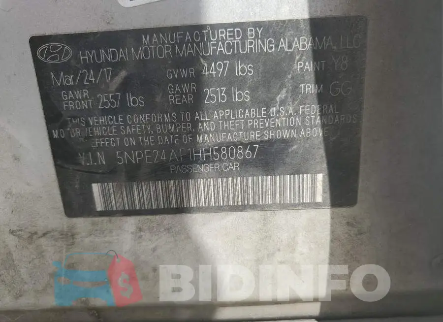 5NPE24AF1HH580867 Photo# 12
