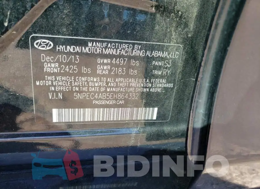 5NPEC4AB5EH864332 Photo# 12