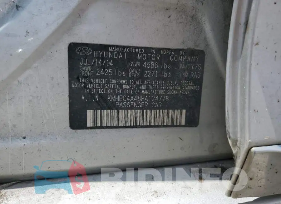 KMHEC4A48FA124778 Photo# 12