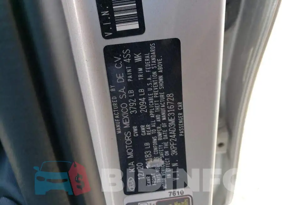 3KPF24AD3ME316728 Photo# 12