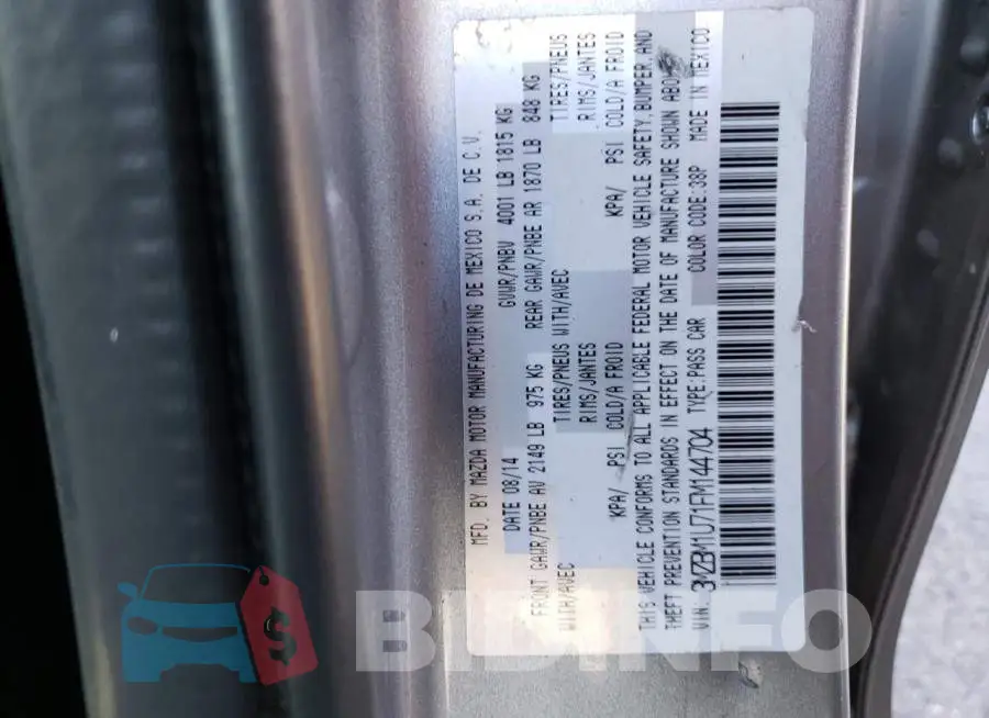 3MZBM1U71FM144704 Photo# 12