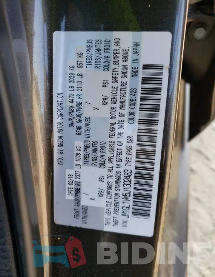 JM1GL1VM5J1302483 Photo# 12