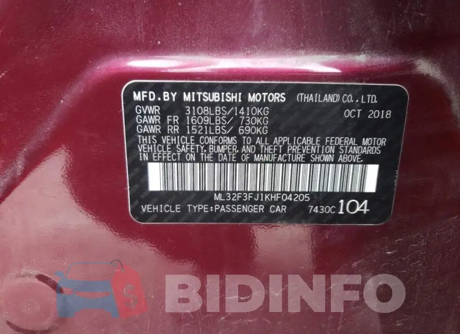 ML32F3FJ1KHF04205 Photo# 12