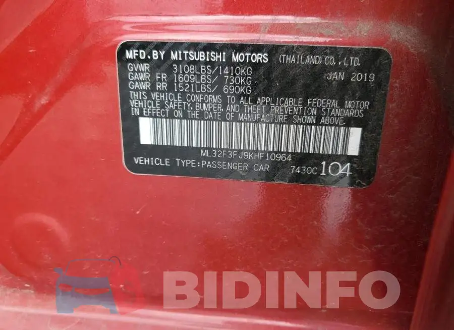 ML32F3FJ9KHF10964 Photo# 12