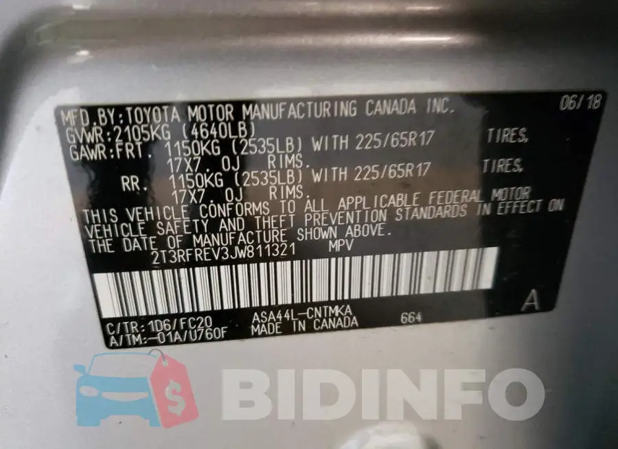 2T3RFREV3JW811321 Photo# 12