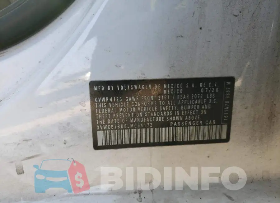 3VWCB7BU8LM064172 Photo# 13
