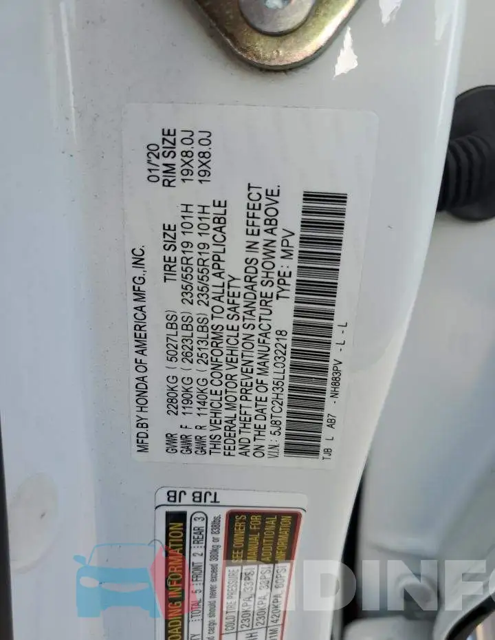 5J8TC2H35LL032218 Photo# 13