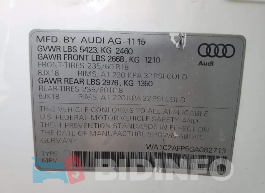 WA1C2AFP5GA082713 Photo# 12
