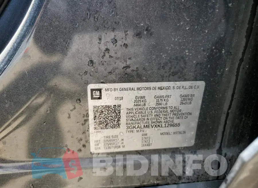 3GKALMEVXKL129655 Photo# 14